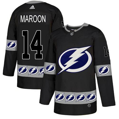 Adidas Tampa Bay Lightning Men #14 Pat Maroon Black Authentic Team Logo Fashion Stitched NHL Jersey->tampa bay lightning->NHL Jersey